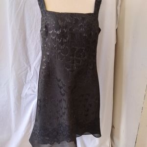 Teri Jon black brocade lace dress sz 18 NWT